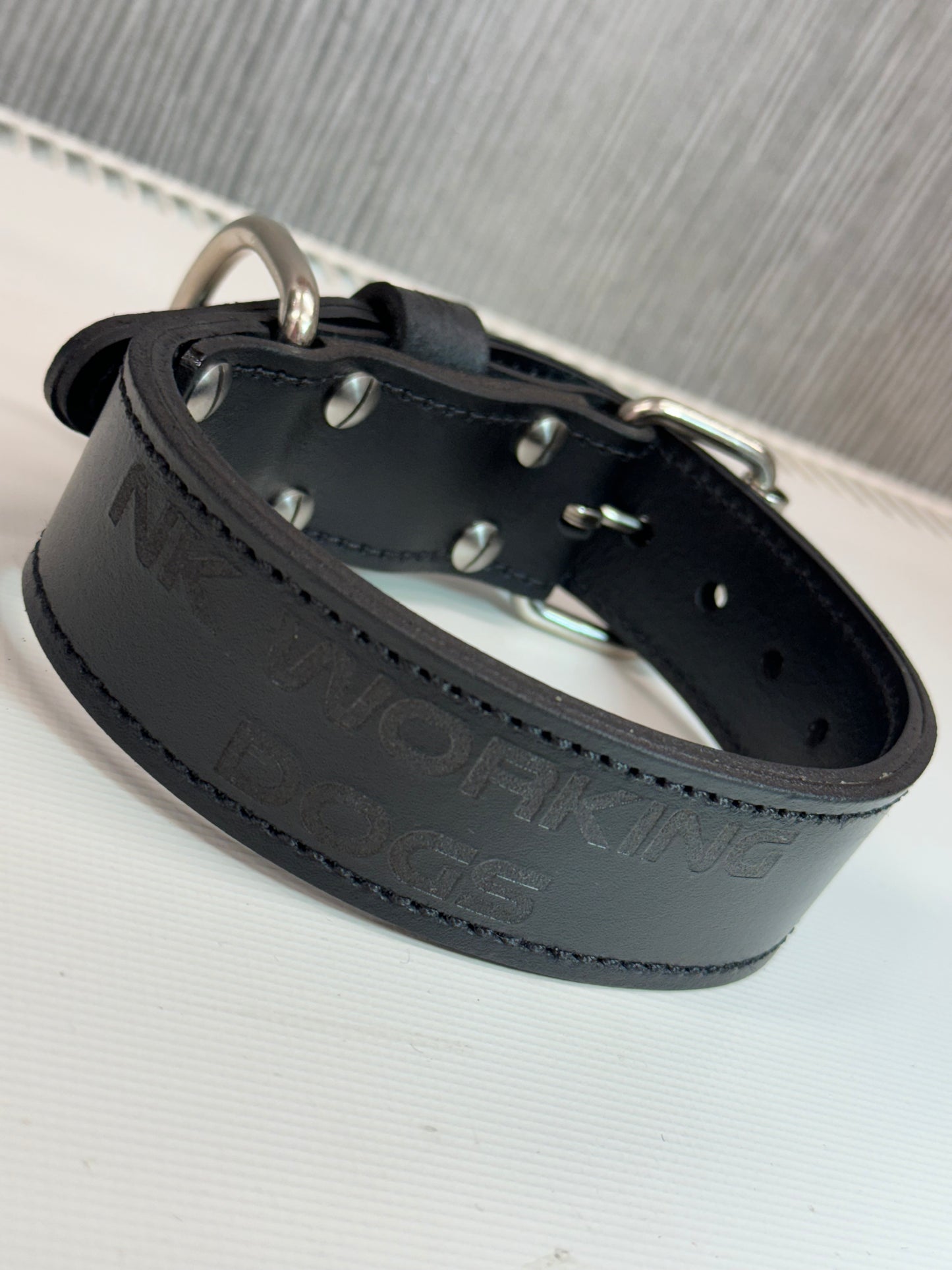 38mm wide every day leather PUPPY COLLAR